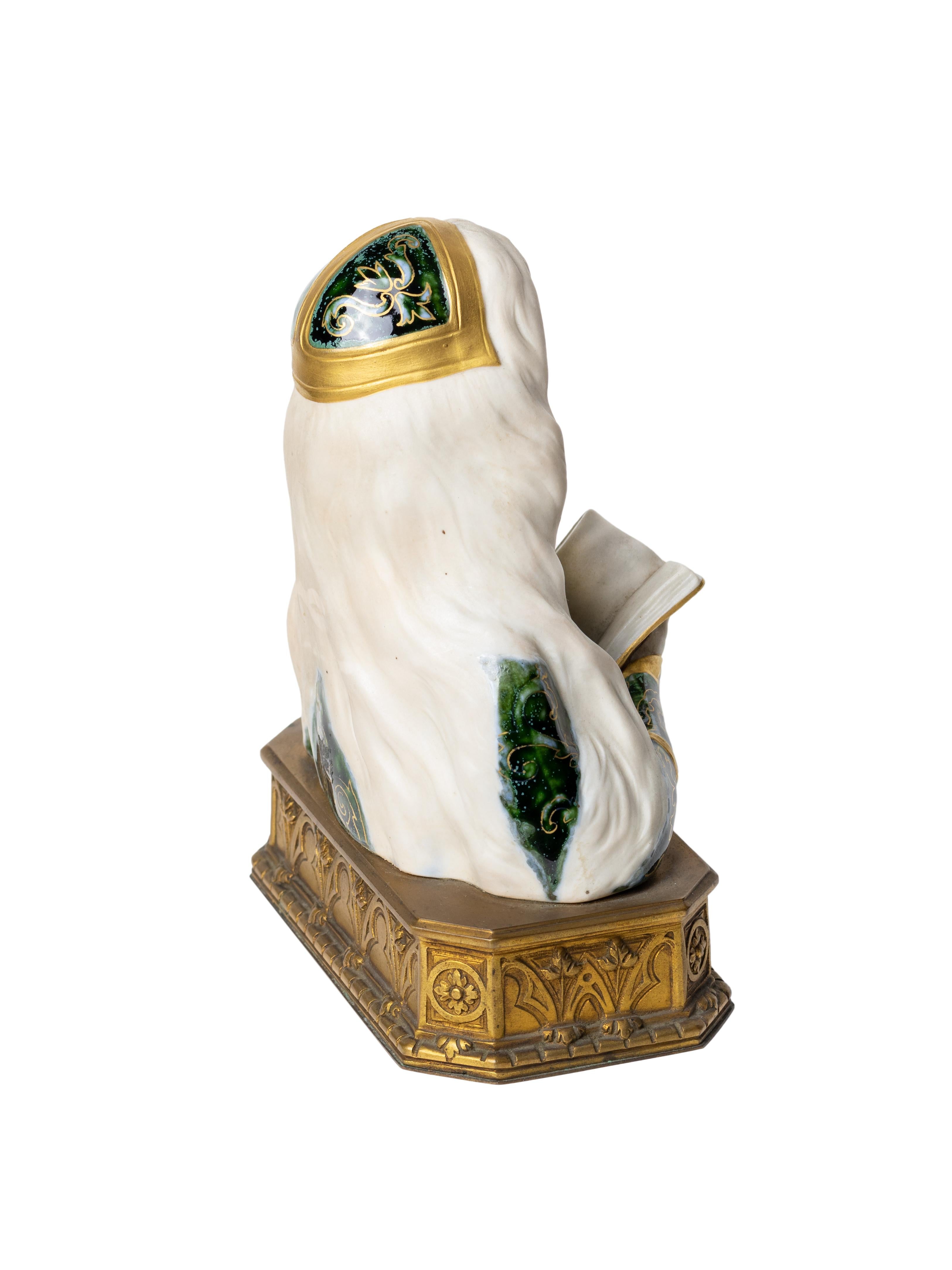Busto di donna in faience Art Nouveau di Leon Noel Delagrange, 1889 in vendita 3