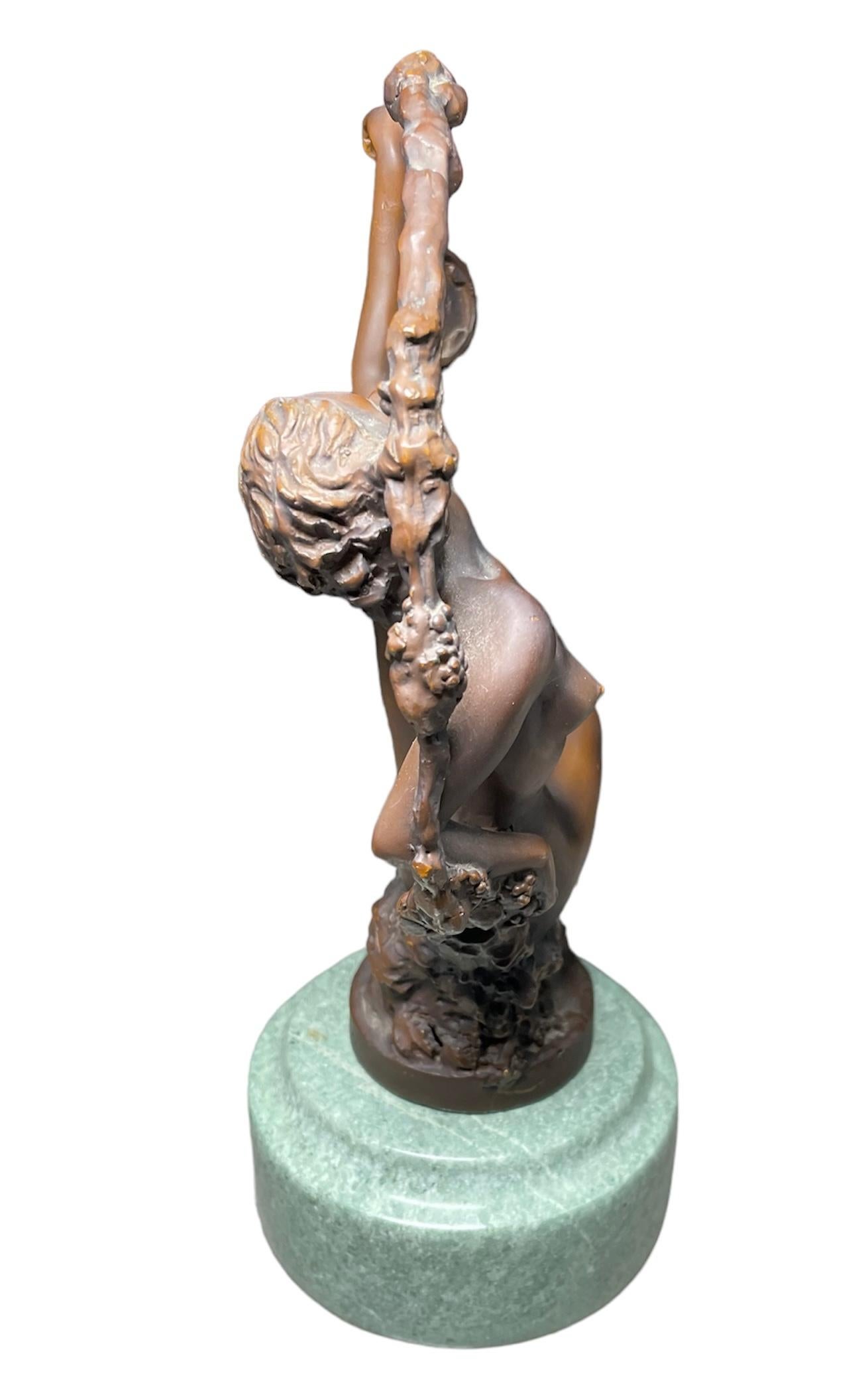 Scultura in bronzo di donna fauno Art Nouveau In condizioni buone in vendita a Guaynabo, PR