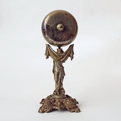 Art Nouveau Figural Double Sided Hotel Front Desk Call Bell