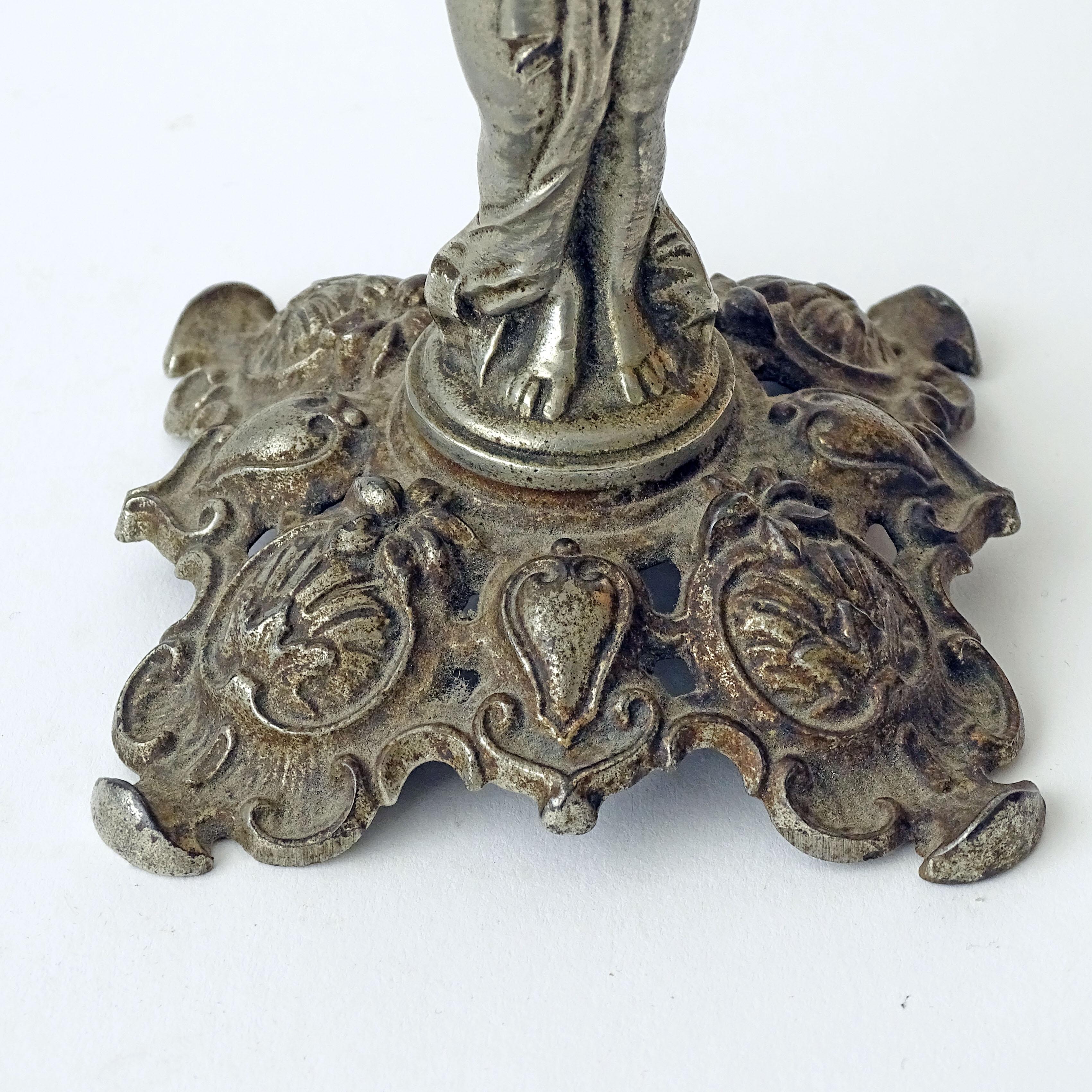 Art Nouveau Campanello figurato in stile liberty a doppia faccia per la reception di un albergo in vendita