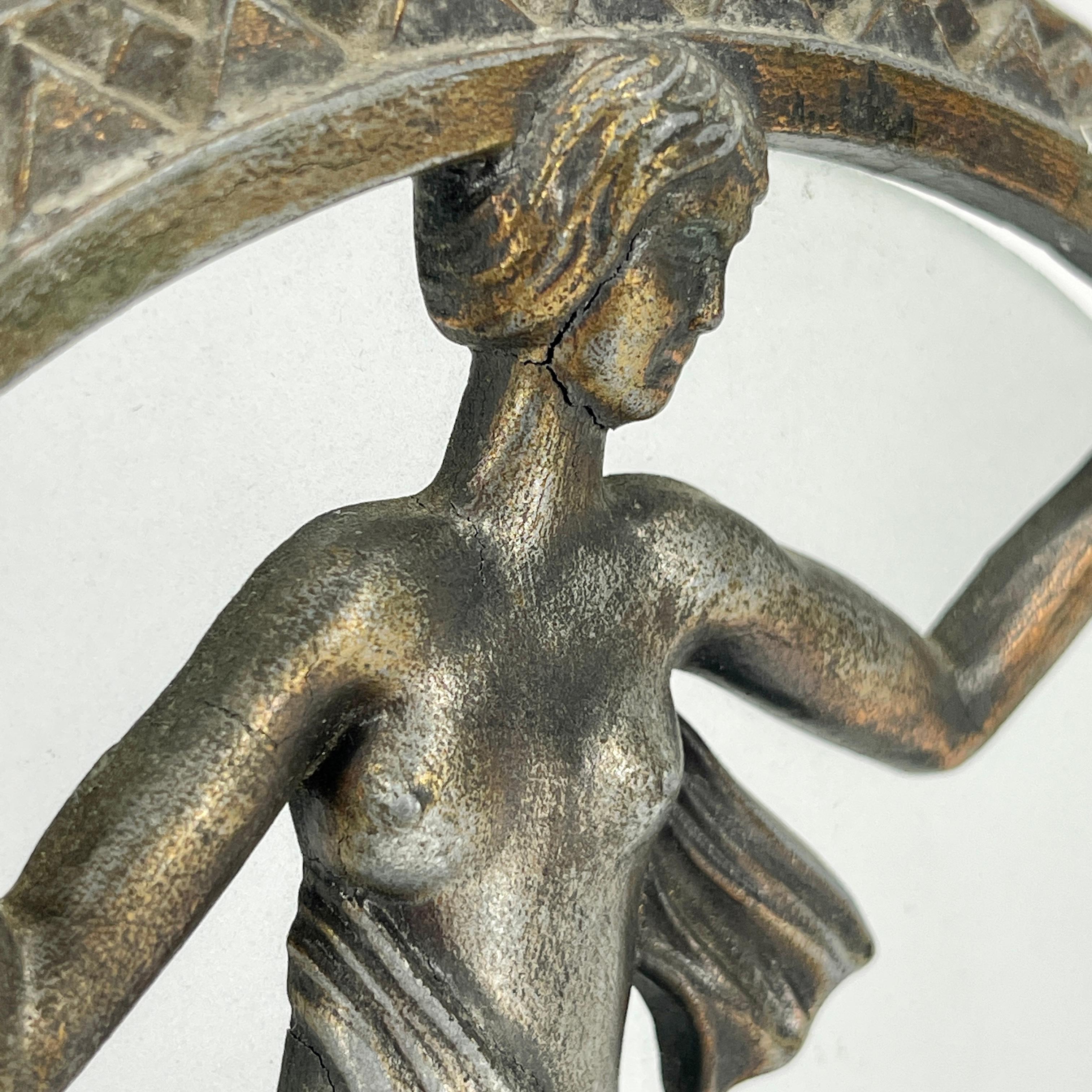 Jugendstil Figurale Frau Silhouette Tisch-Nachtlampe, Jugendstil (20. Jahrhundert) im Angebot
