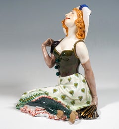 Figurine « Pierrette » de Martin Wiegand, Meissen, Allemagne, vers 1908