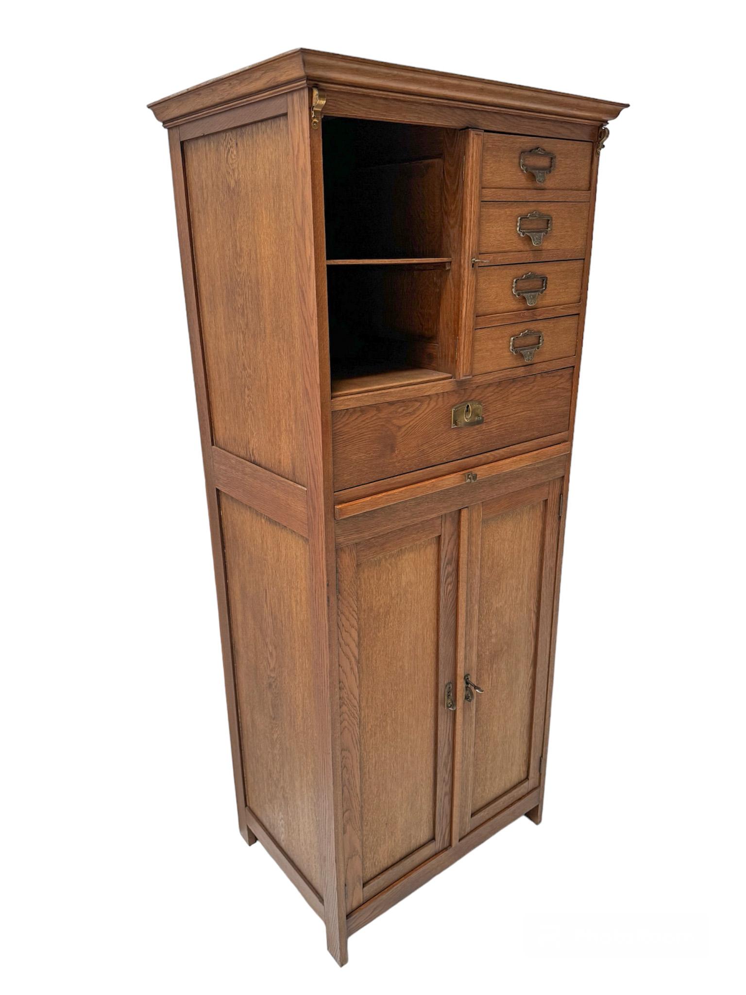 Dutch Art Nouveau Filing Cabinet or Bookcase, 1900s For Sale