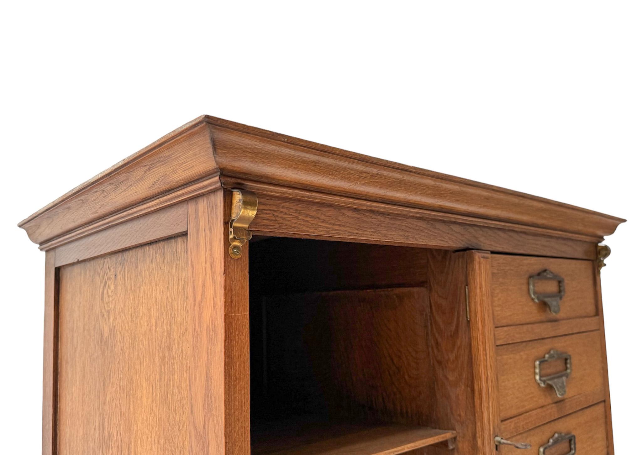 Art Nouveau Filing Cabinet or Bookcase, 1900s For Sale 1