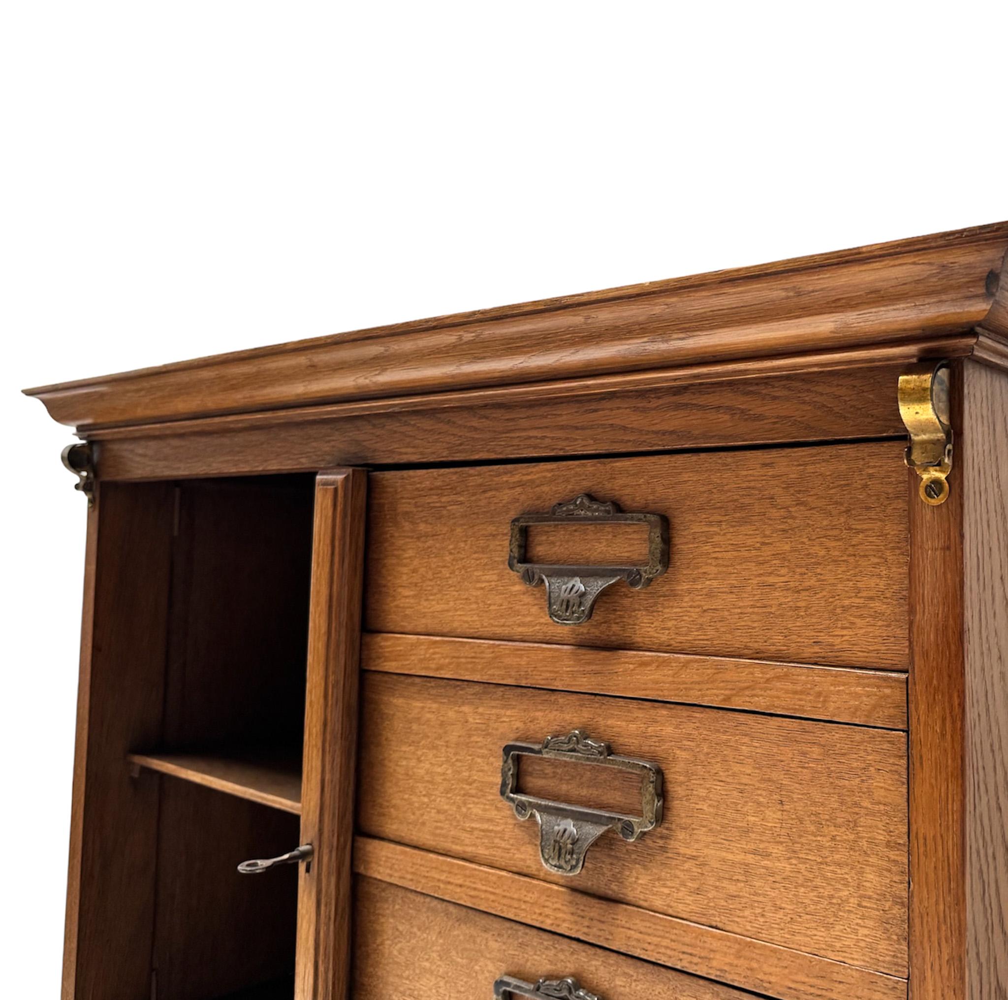 Art Nouveau Filing Cabinet or Bookcase, 1900s For Sale 2