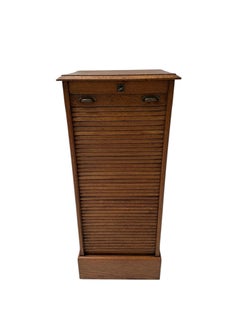 Art Nouveau Filing Cabinet with Tambour Shutter Door, 1900s