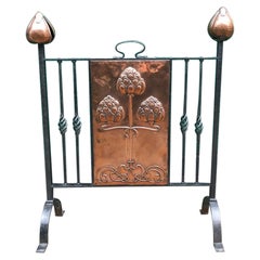 Antique Art Nouveau Fire Screen