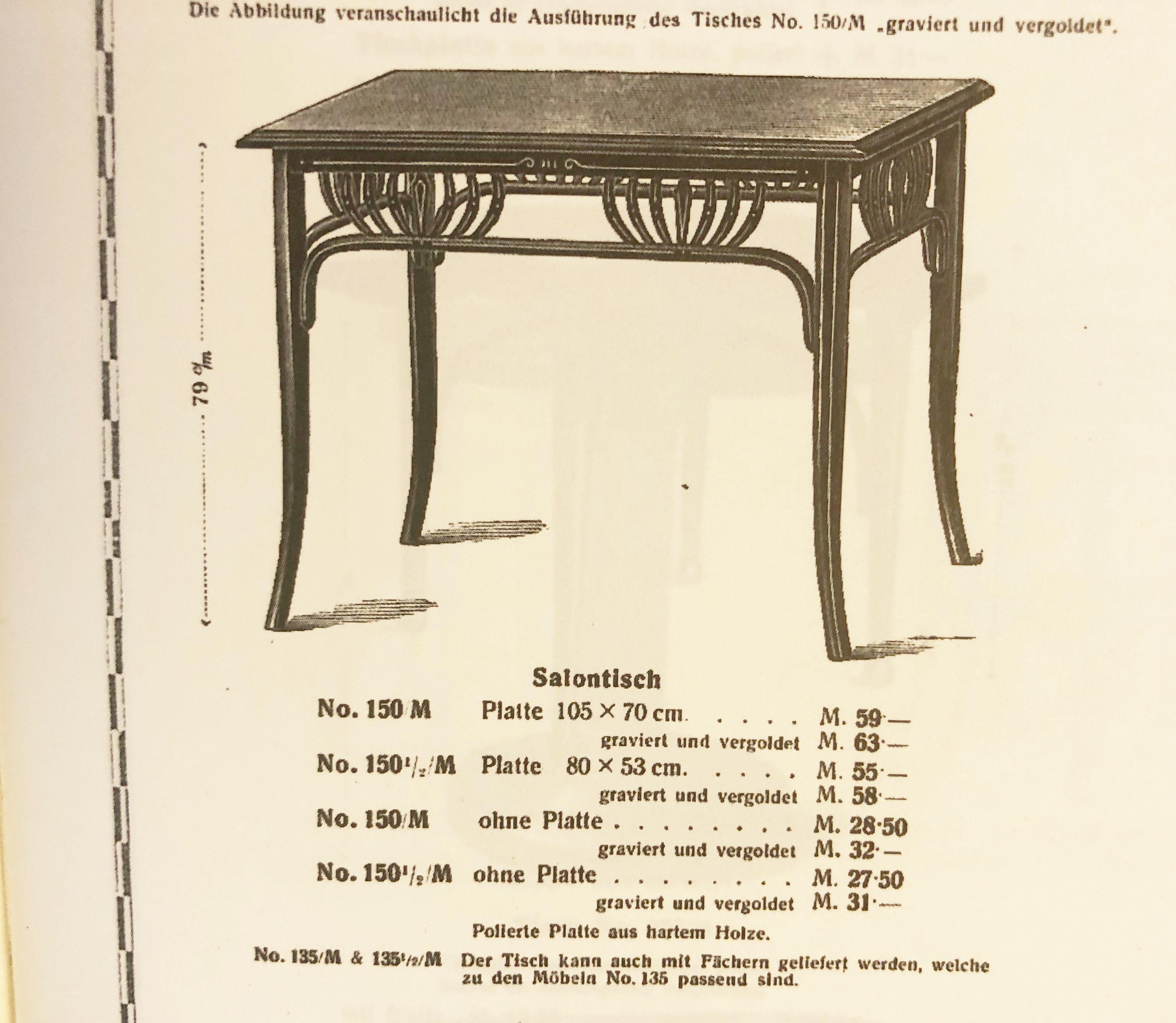 Austrian Art Nouveau Fischel Salon Suite Catalog Number 150 For Sale