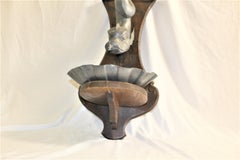 Art Nouveau Fish Water Holder /Wine  Pewter Antique