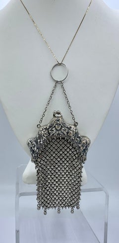 Art Nouveau Five Maiden Woman Evening Handbag Purse Unger Brothers Sterling Bag