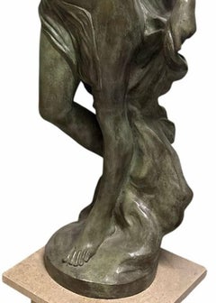 Art Nouveau Floor Lamp depicting Greek Goddess the Goddess of Liberty, H: 170cm