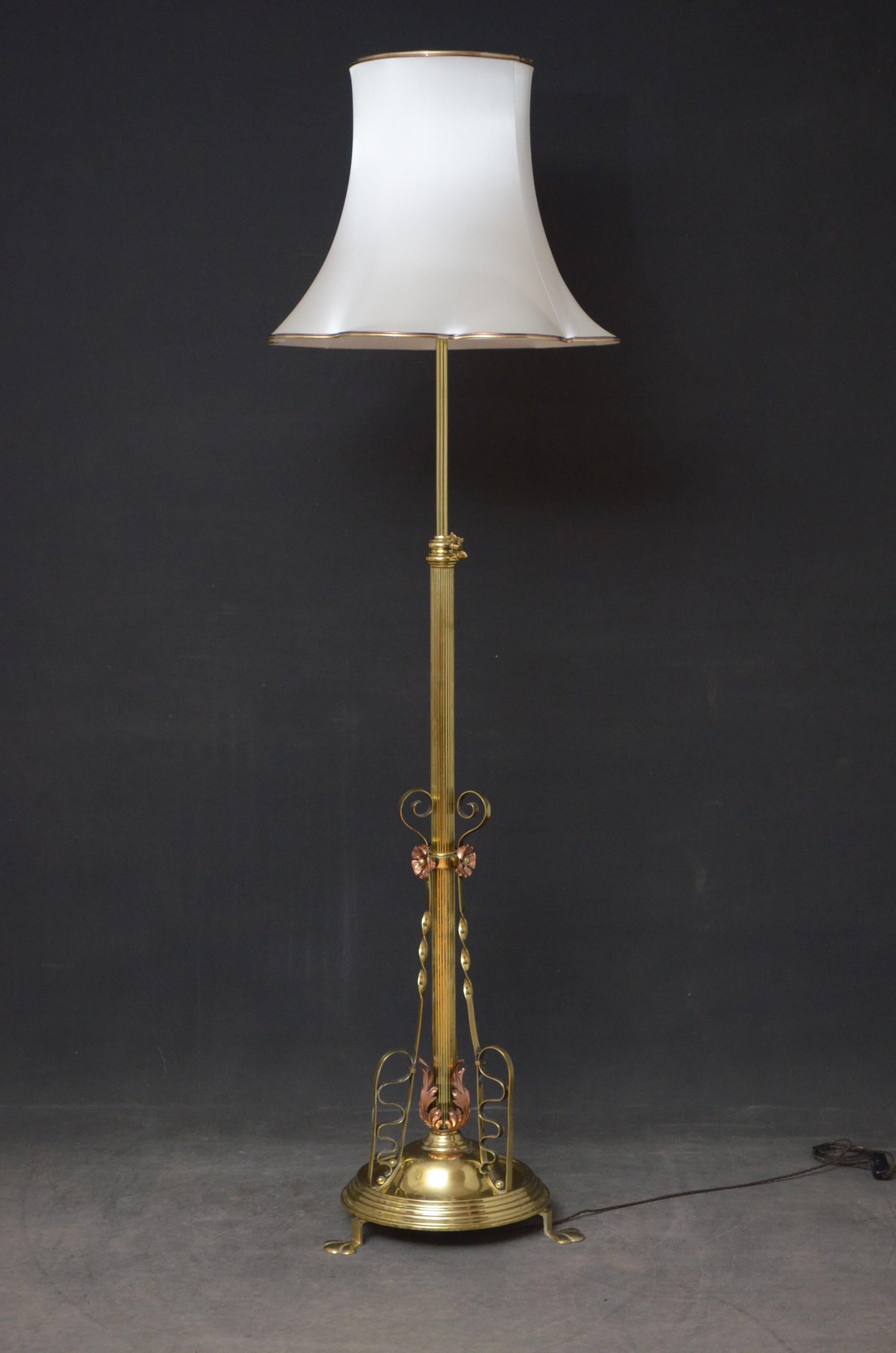 Art Nouveau Floor Standard Lamp For Sale 2
