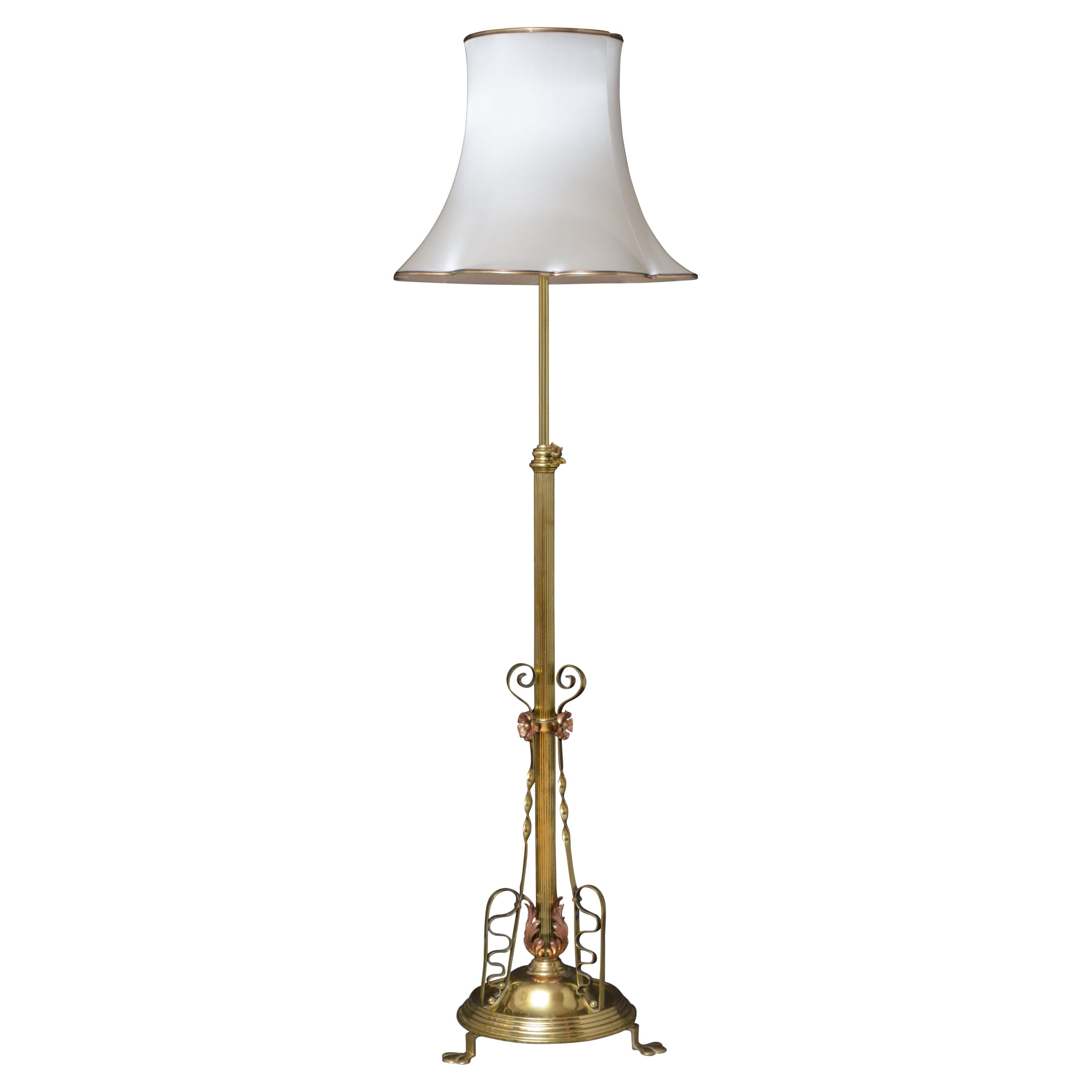 Art Nouveau Floor Standard Lamp For Sale