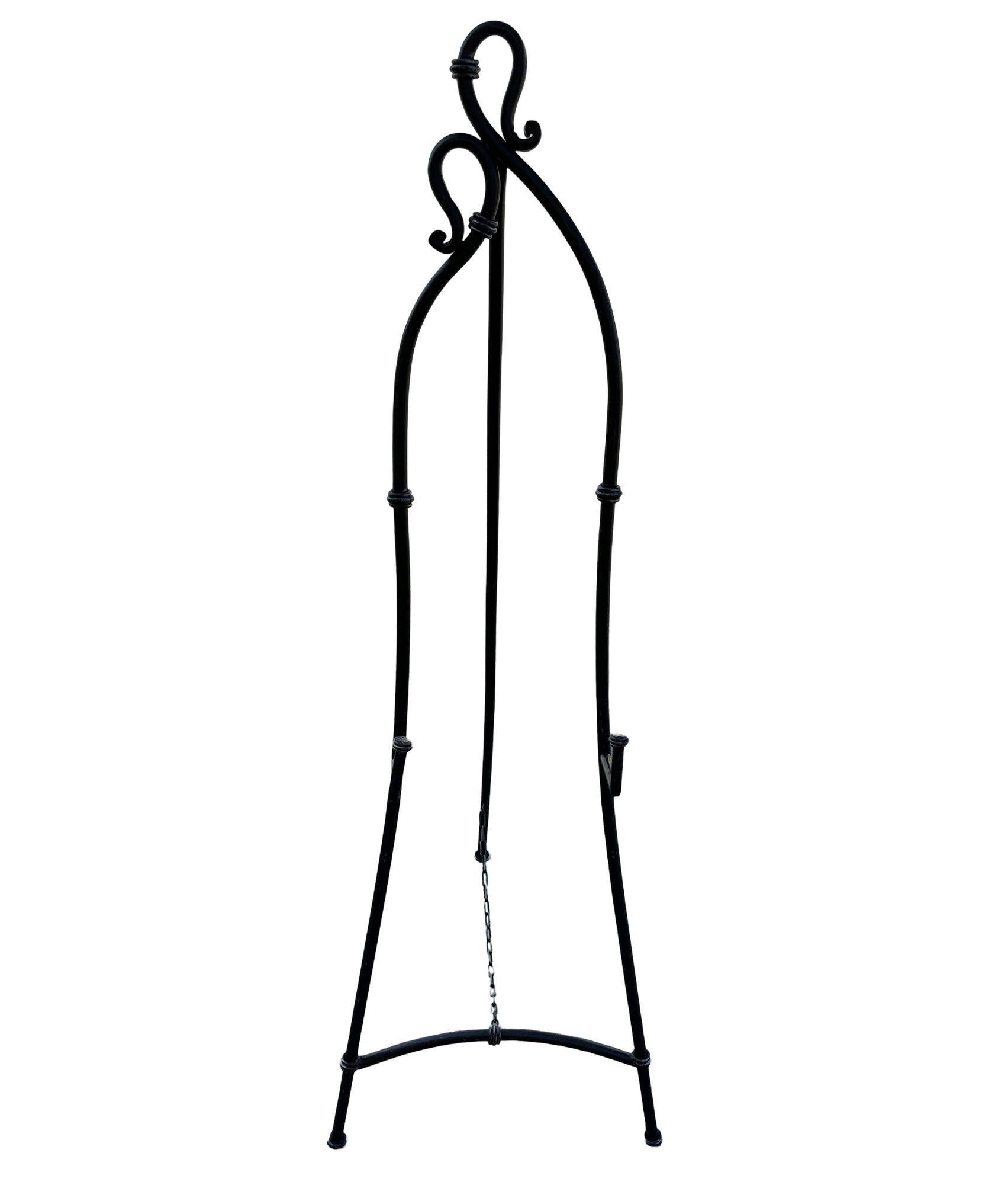 Art Nouveau Floor Wrought Iron Metal Standing Display Easel 1