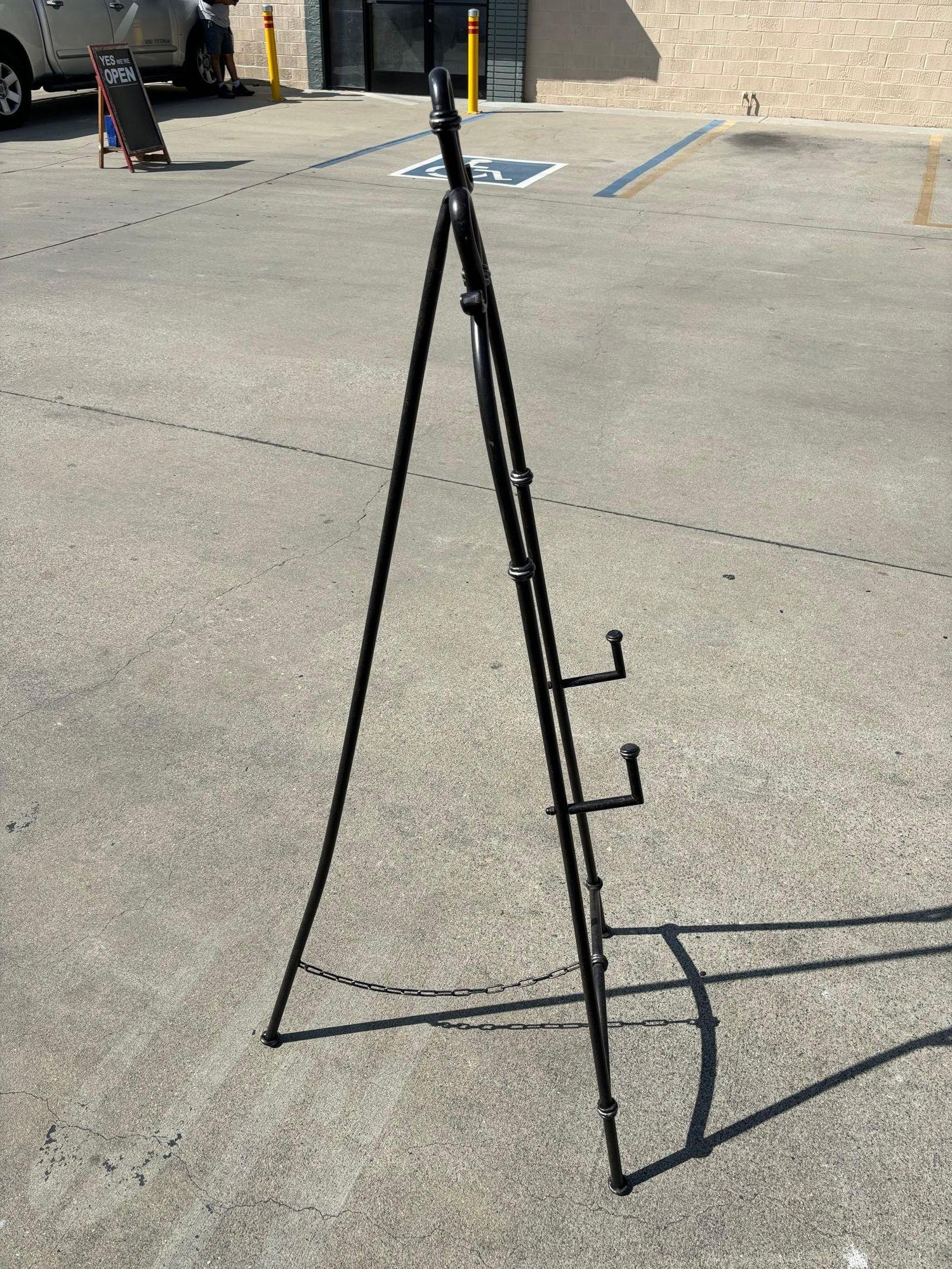 Art Nouveau Floor Wrought Iron Metal Standing Display Easel 4
