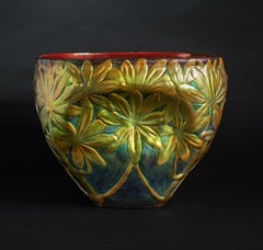 Jugendstil-Blumenkästen aus Holz von Henrik Darilek für Zsolnay