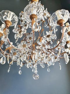 Art Nouveau Florentine Crystal Chandelier Antique Ceiling Lamp Lustre