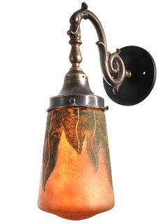 Art Nouveau Flower Form Art Glass Sconces... Matching Pair