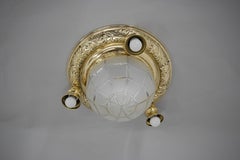 Art Nouveau Flush Mount, 1910s, Restored