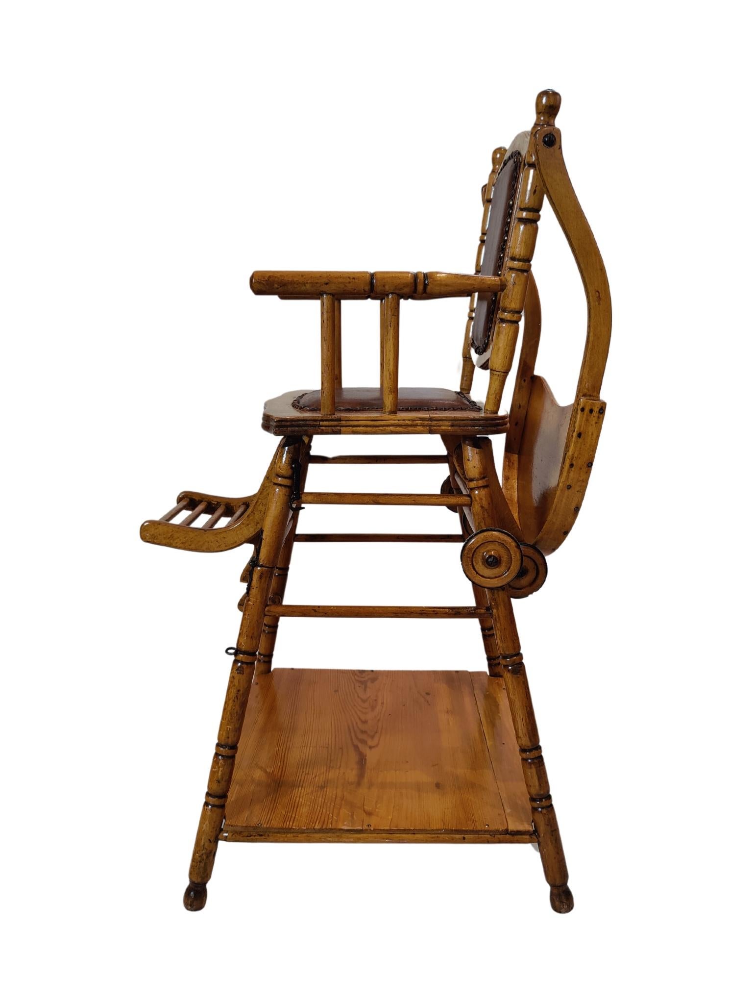 Allemand Chaise d'enfant pliante Art Nouveau en vente