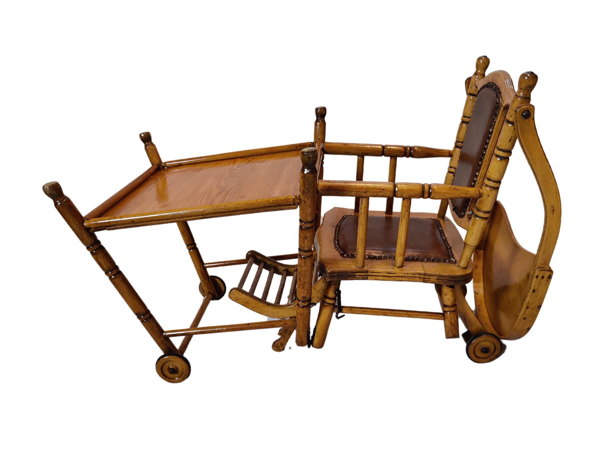 Chaise d'enfant pliante Art Nouveau Bon état - En vente à Darmstadt, DE