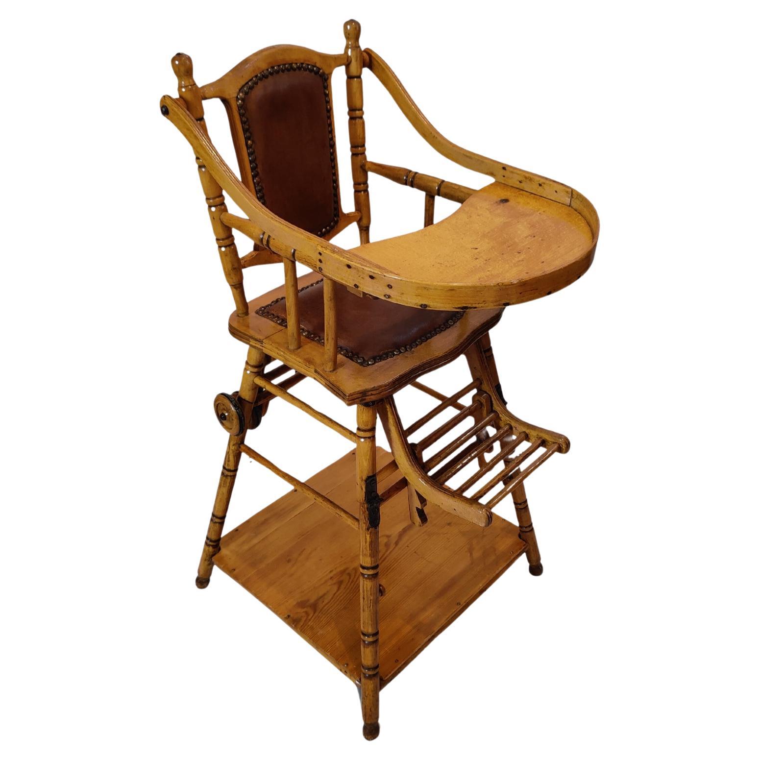 Art Nouveau Folding Children's Chair