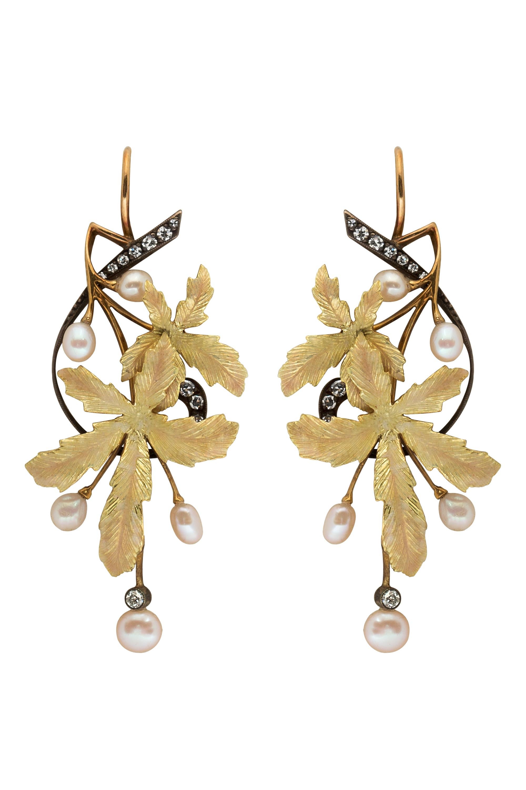 antique art nouveau earrings