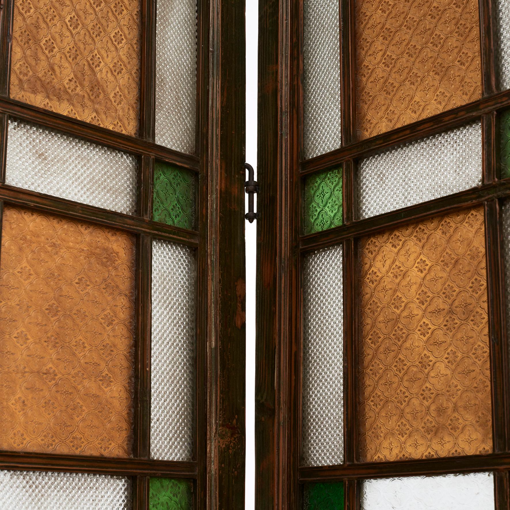 Art Nouveau Four-Fold Screen in 4 Sections, Shanghai, C. 1900 5