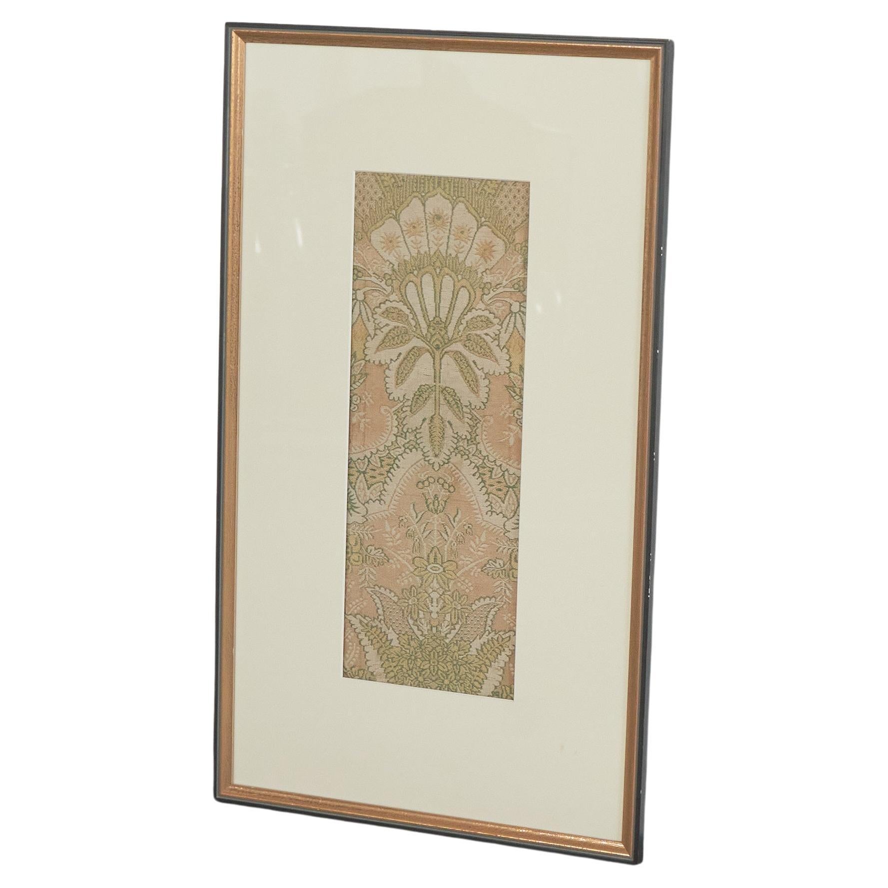 Art Nouveau Framed Jacquard Weave 1920s For Sale