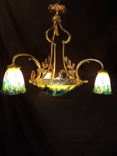 Art Nouveau France Chandelier, 1910s