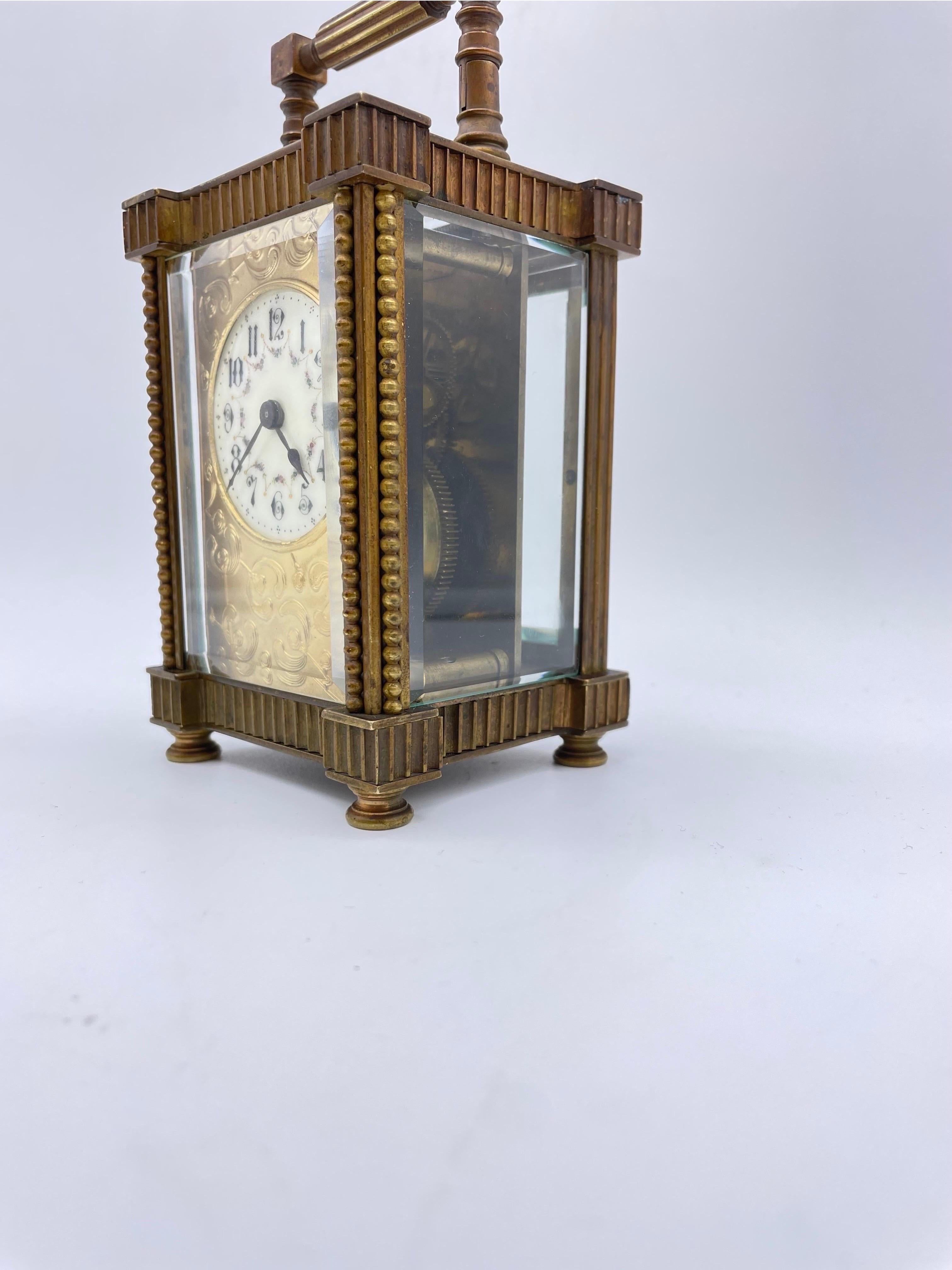 Art Nouveau france travel clocks messing For Sale 4