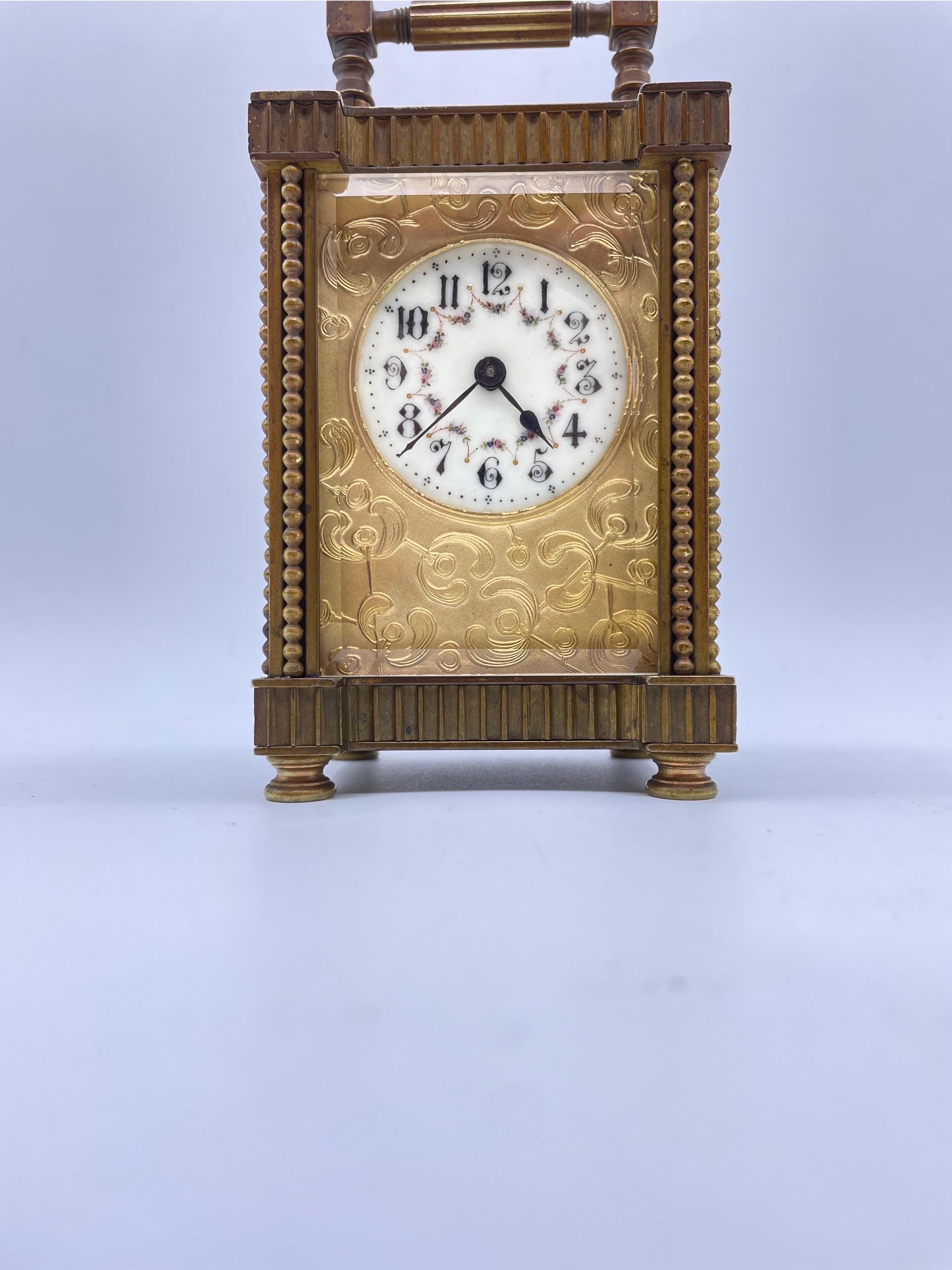 Early 20th Century Art Nouveau france travel clocks messing For Sale