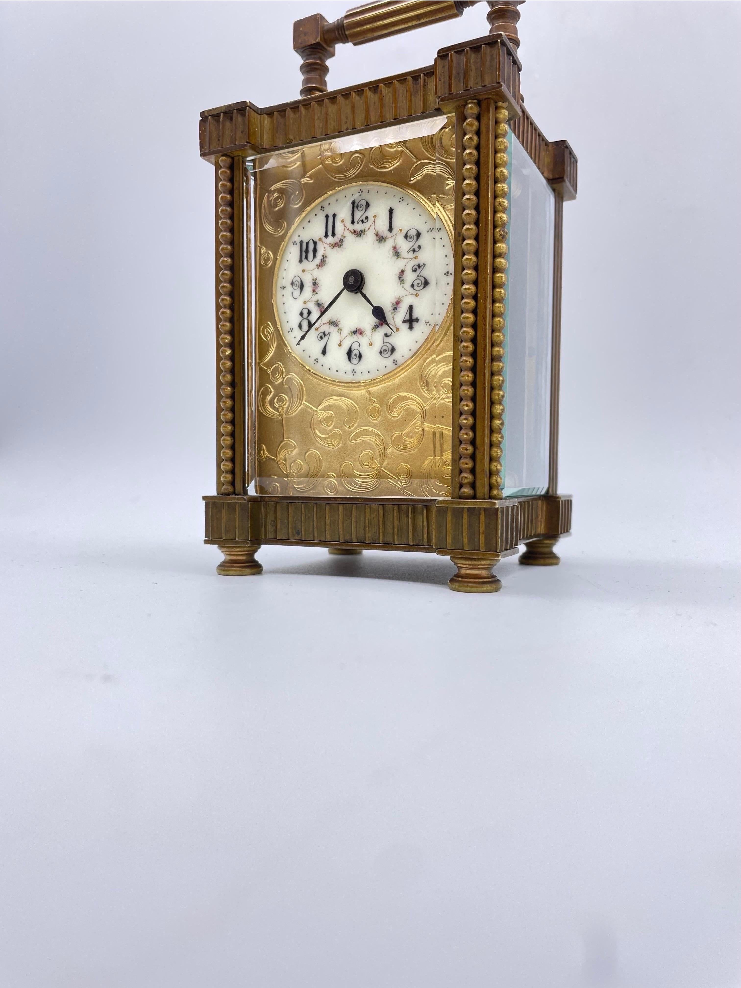 Art Nouveau france travel clocks messing For Sale 2