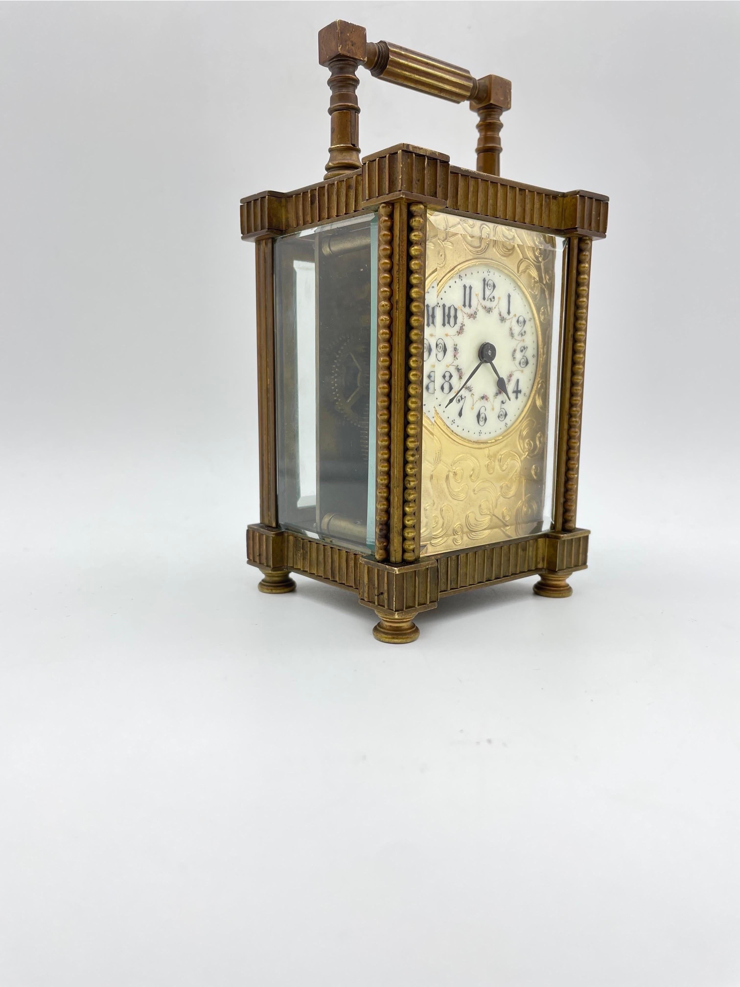 Art Nouveau france travel clocks messing For Sale 3