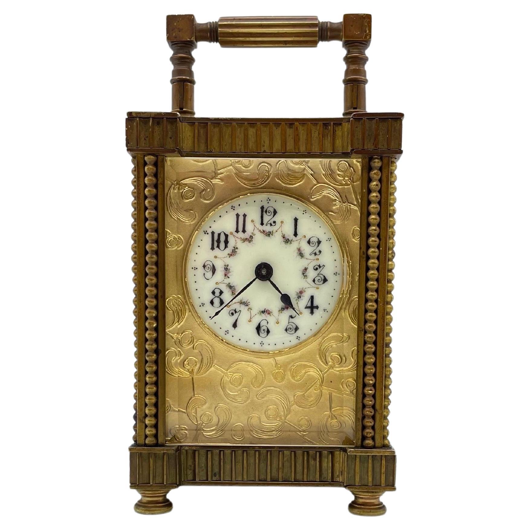 Art Nouveau france travel clocks messing For Sale