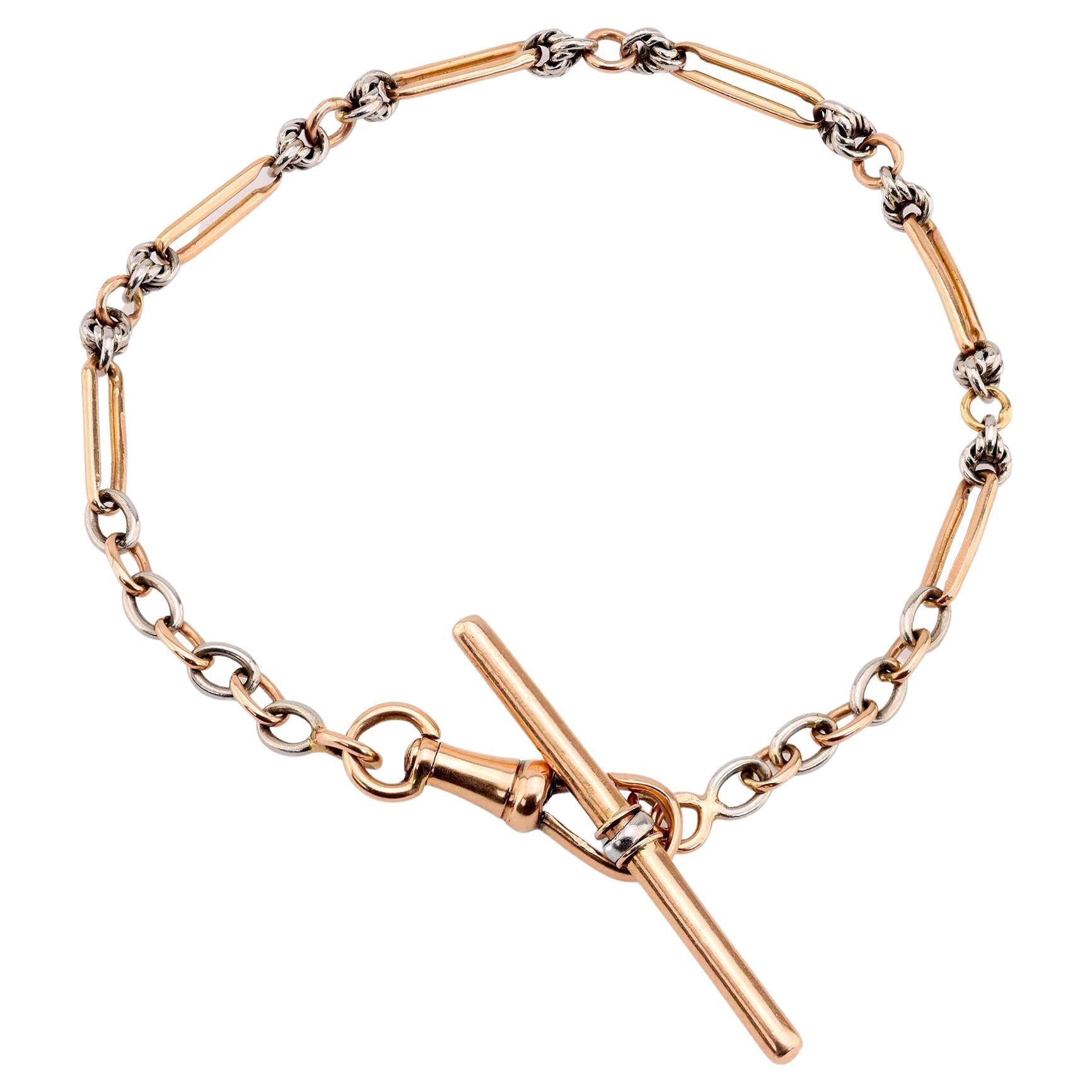 Art Nouveau French 18K Rose Gold Bracelet