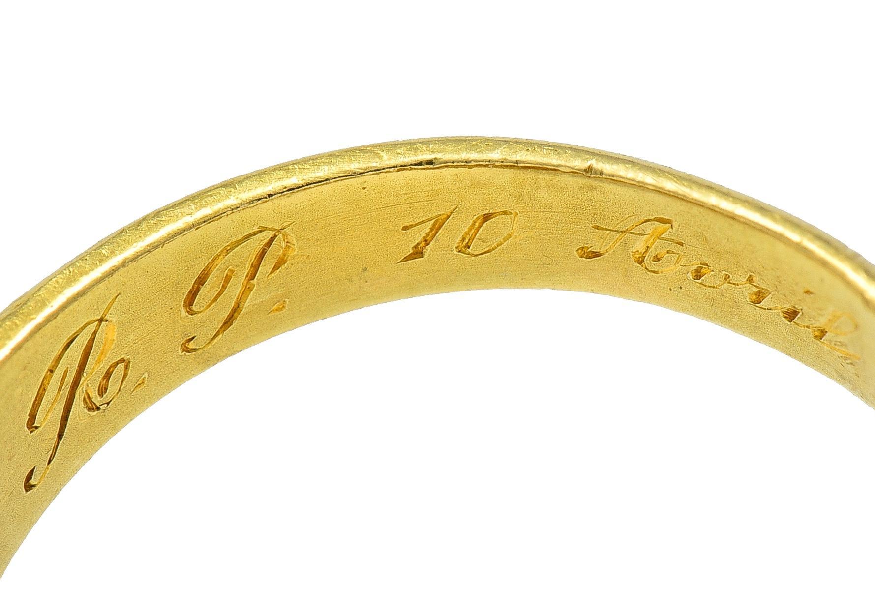 Anello Leone antico in stile Art Nouveau francese del 1924 con diamante in oro giallo 18 carati in vendita 2