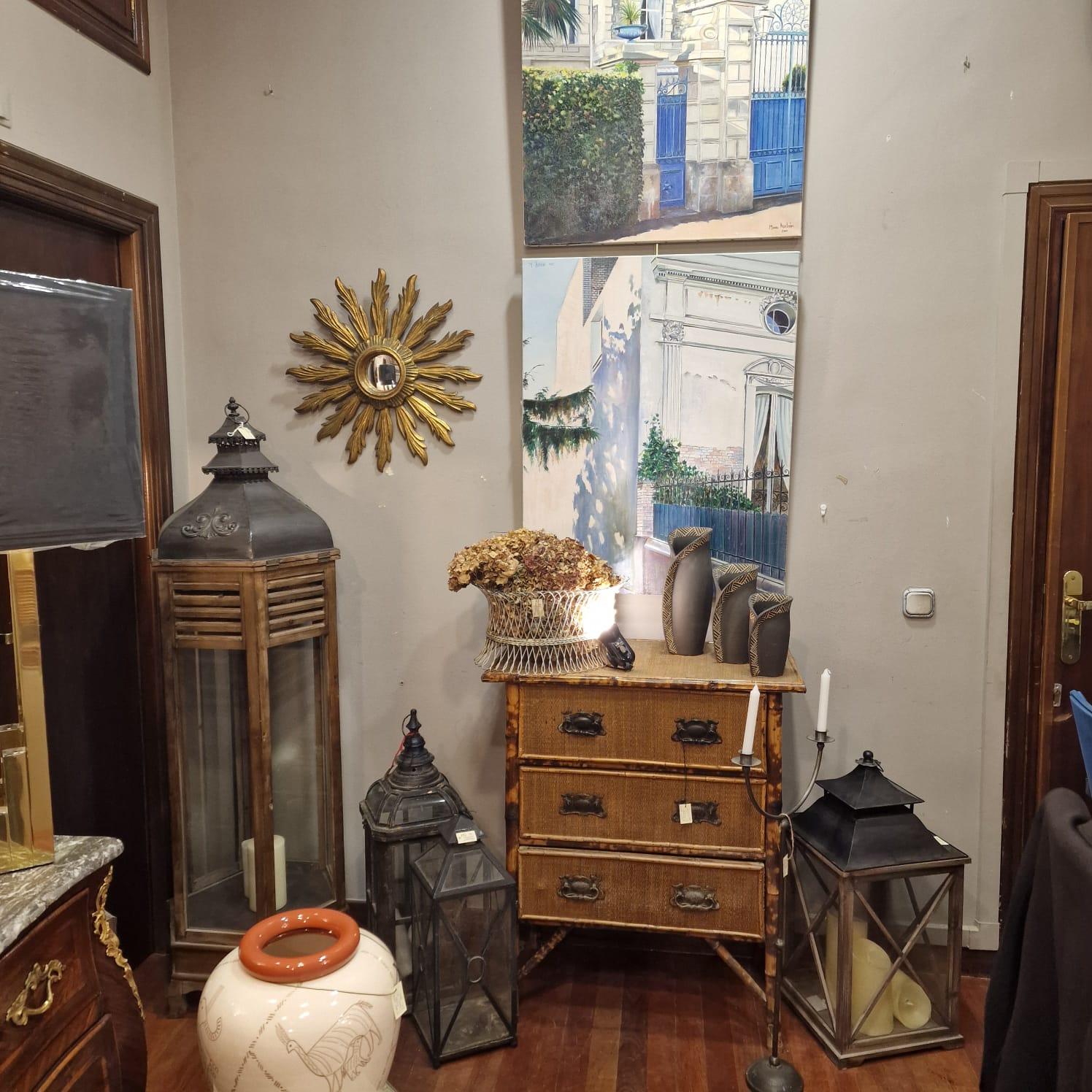 Art Nouveau Französisch Bambus und Rattan Kommode Orientalismus (Frühes 20. Jahrhundert) im Angebot