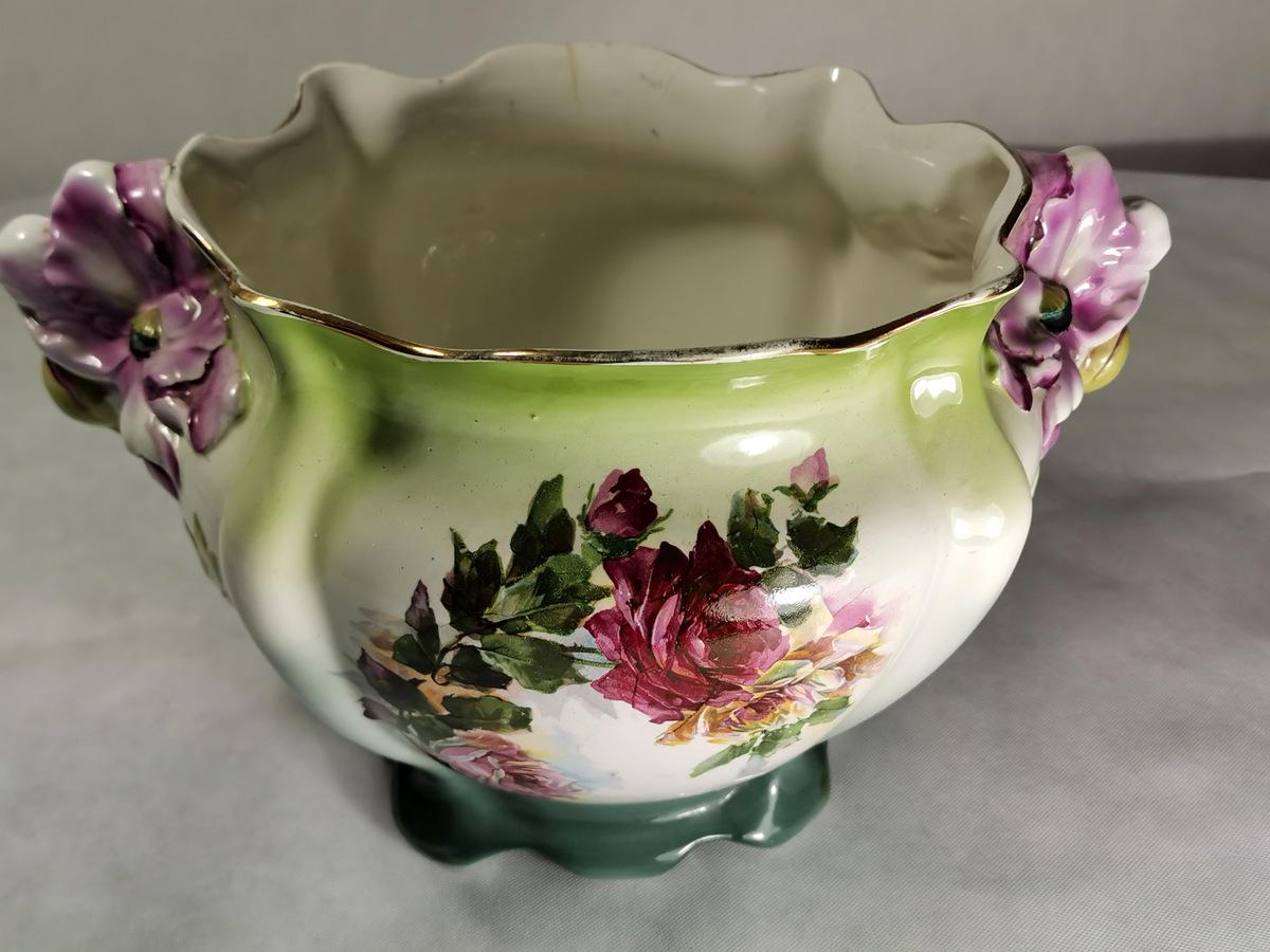 20th Century Art Nouveau French Barboutine Cachepot Hand Decorated, 1920