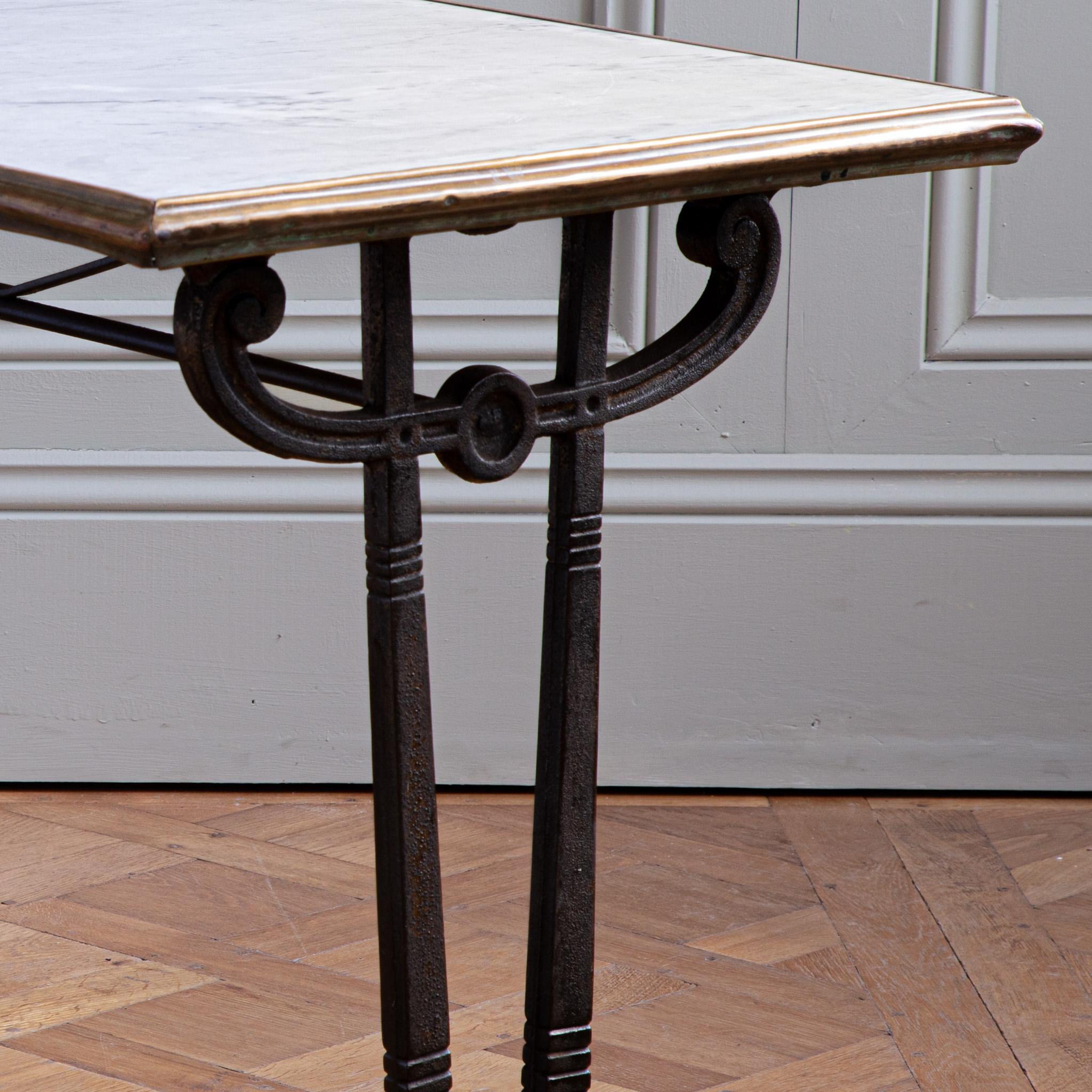 Art nouveau French Bistro Table Circa 1900 by Charlionais & Panassier In Good Condition In London, Park Royal