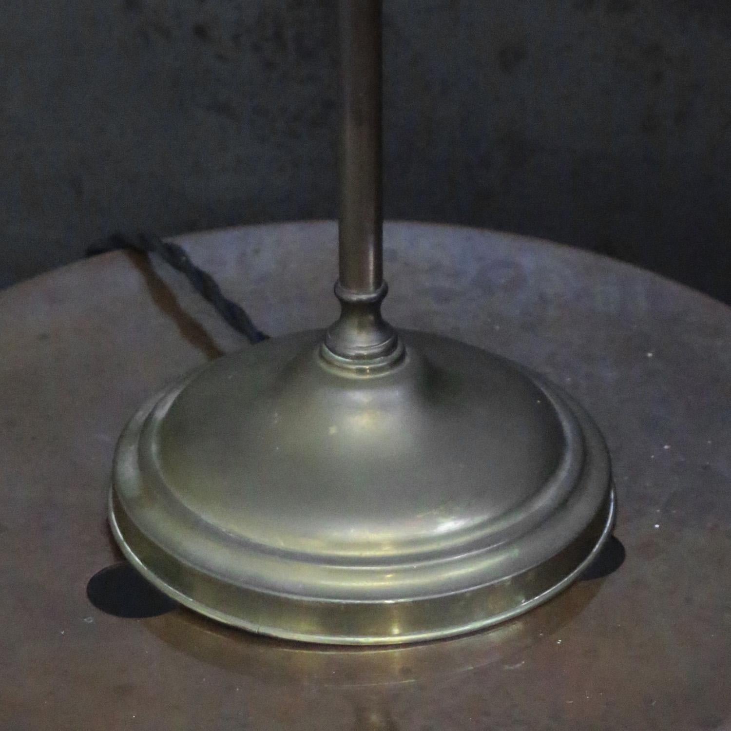 Art Nouveau Français Brass & Glass Table Desk Light en vente 2