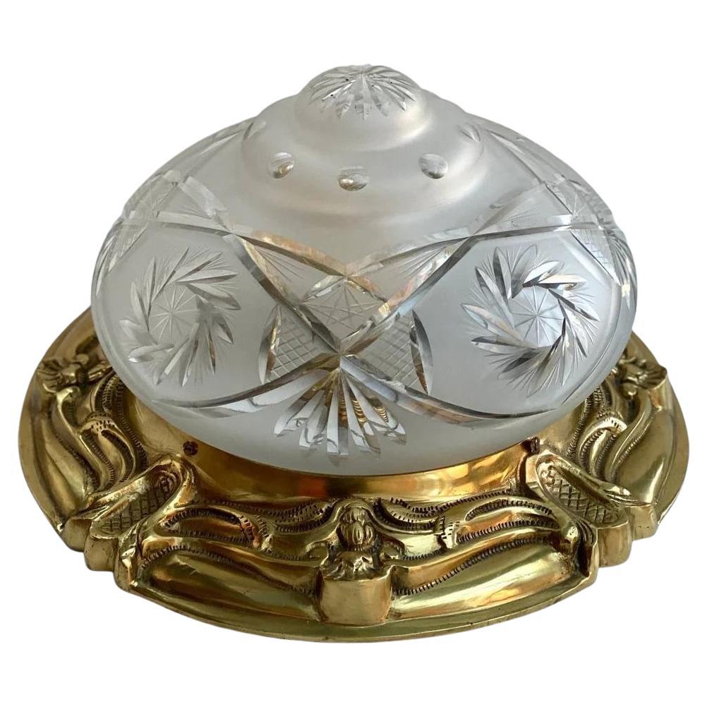 Art Nouveau French Ceiling Lamp, 1920s