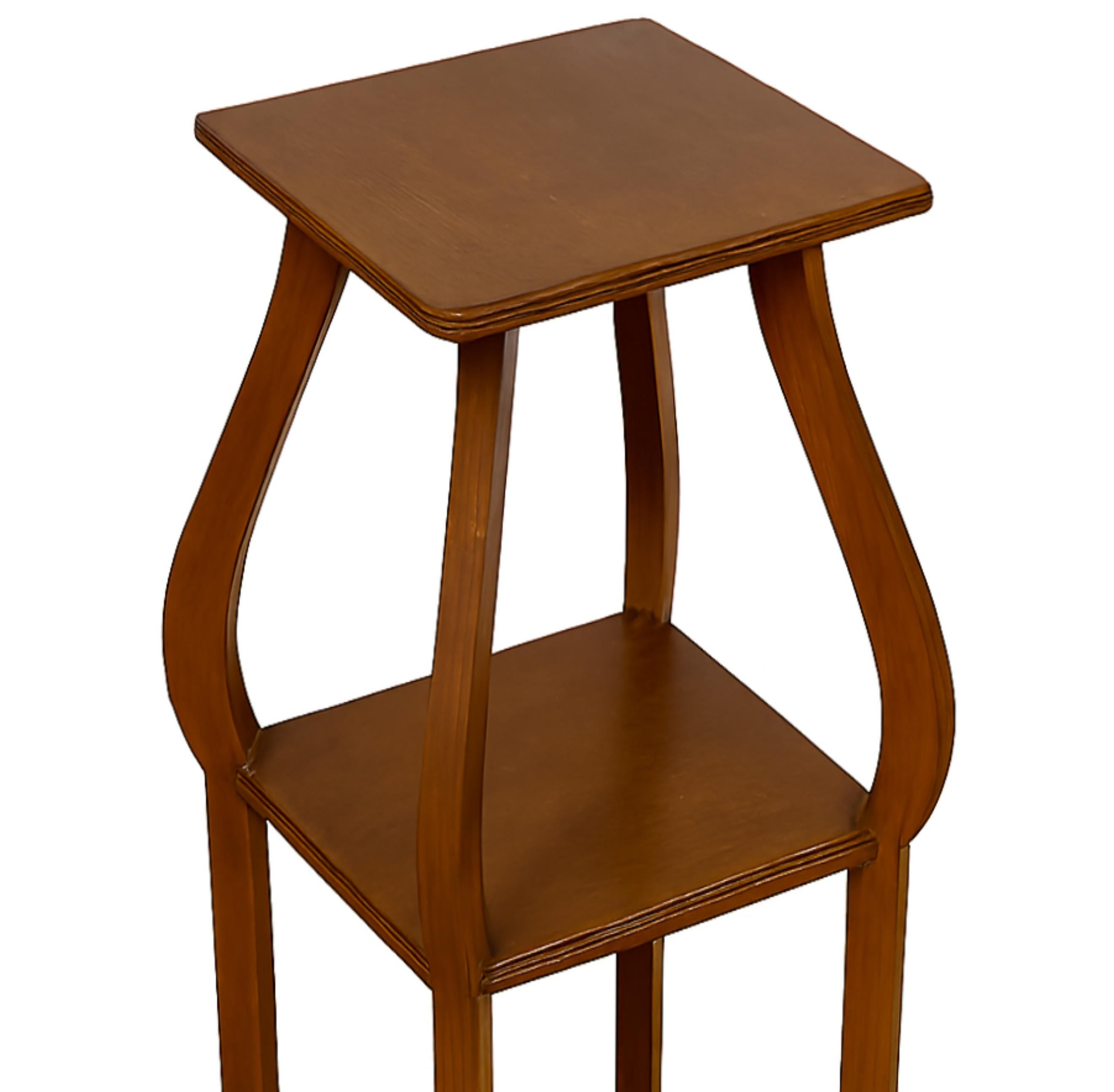 Art Nouveau French Chestnut Column Pedestal, 20th Century For Sale 5
