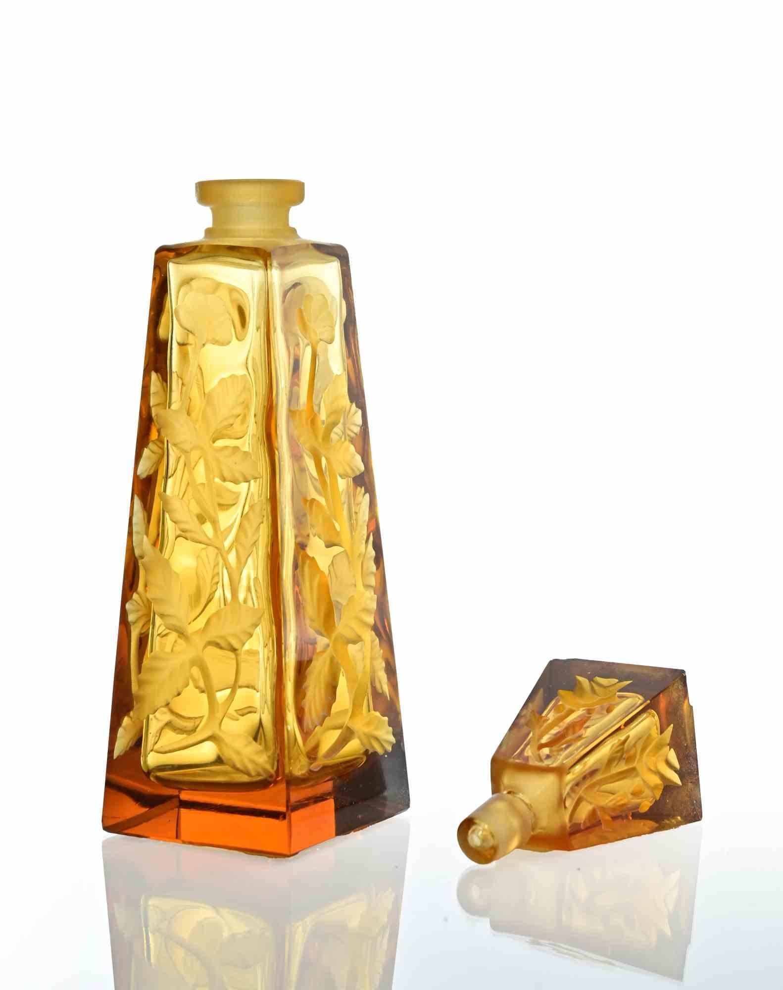Art Nouveau French Glass Vase by Lanier, 1930s (Art nouveau) im Angebot