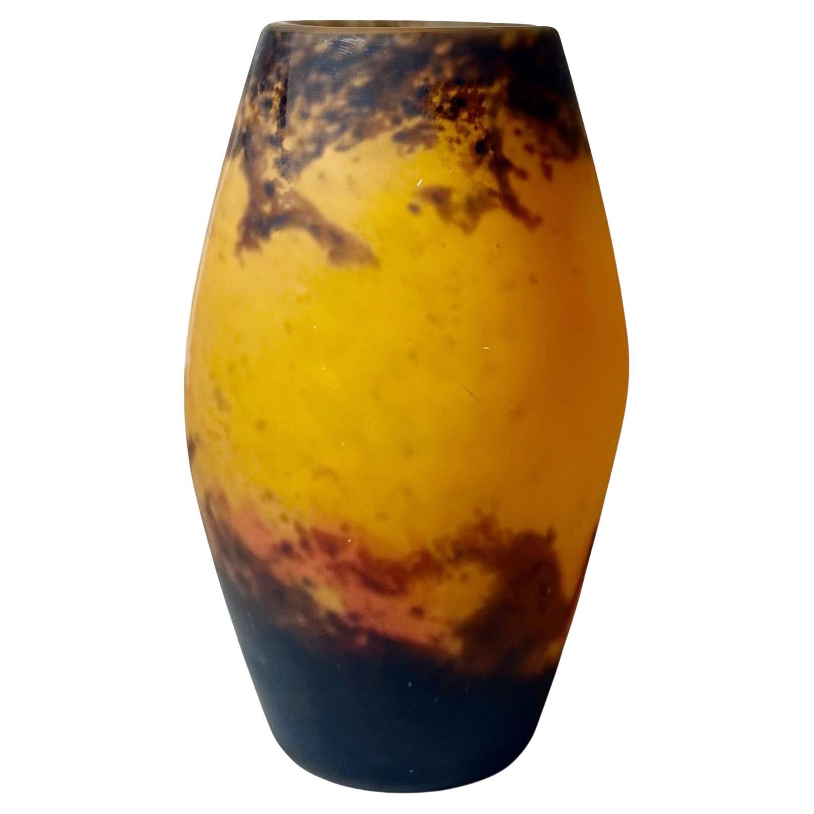 Art Nouveau French Glass Vase