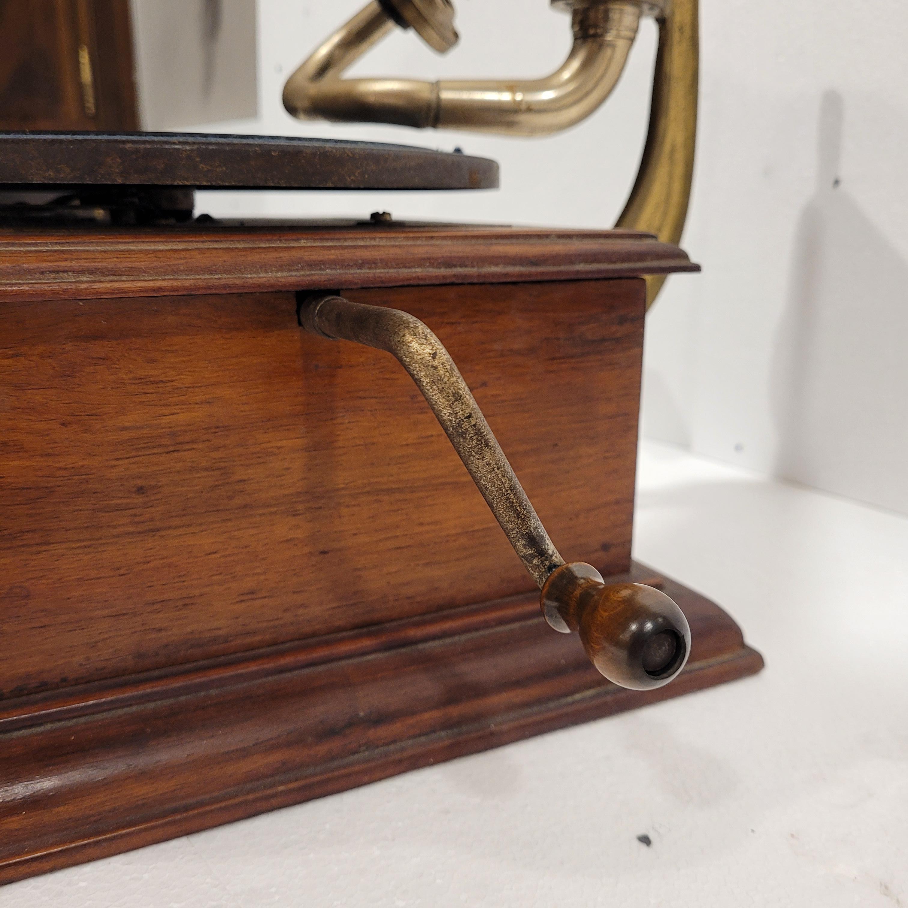 Art Nouveau francese His Master, s Voice Grammofono in vendita 5