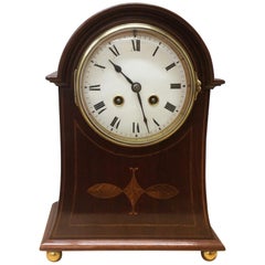 Art Nouveau French Mahogany Mantel Clock