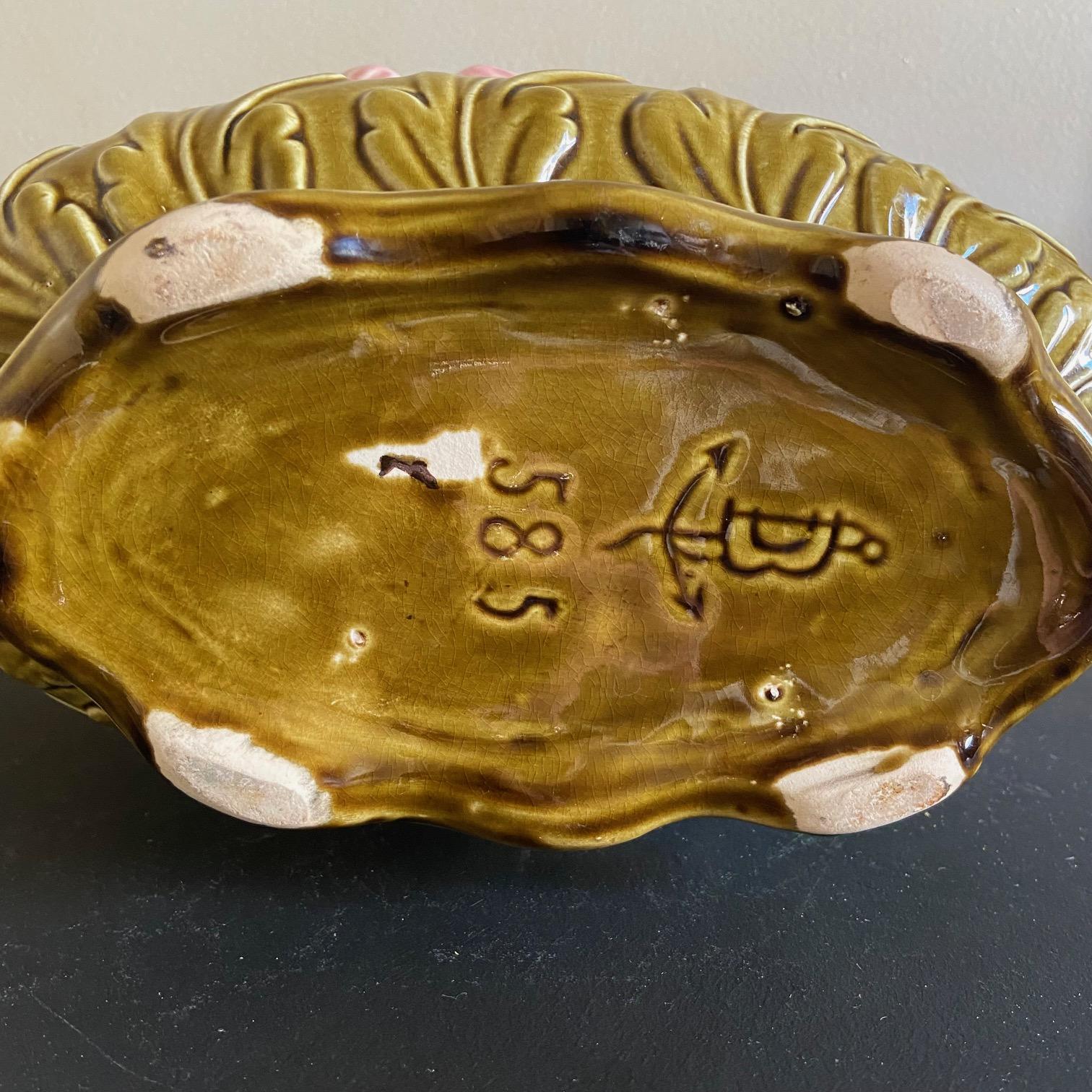 Céramique Jardinière en majolique française Art Nouveau De Bruyn Fives-Lille, années 1890 en vente