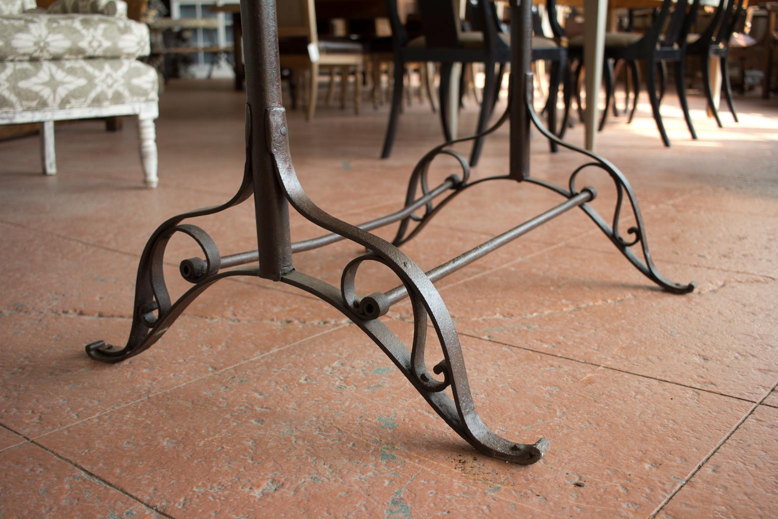 Art Nouveau French Metal Drop Sided Table 1