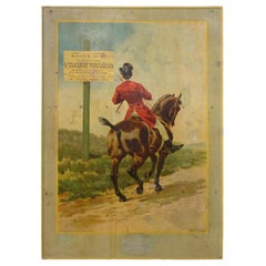 Affiche française Art Nouveau imprimée sur carton signée "Champagne Veuve Cliquot"